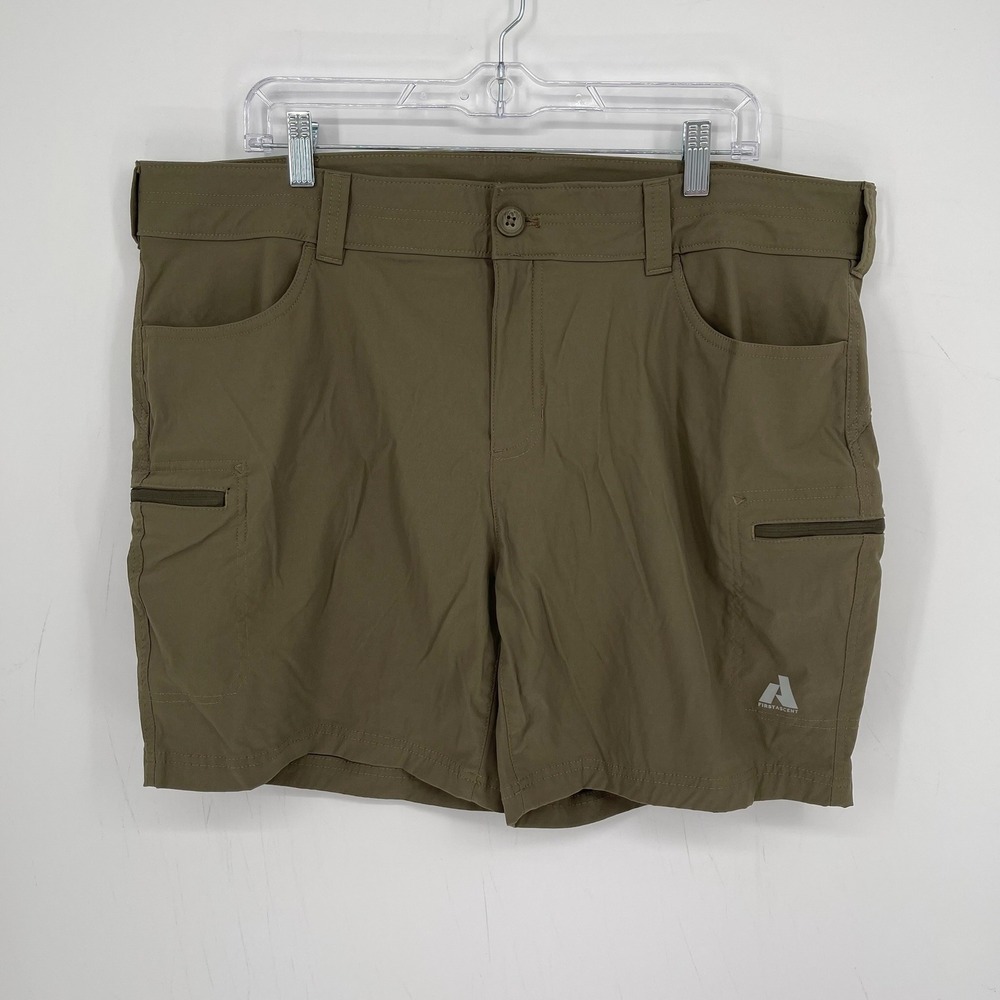 Eddie Bauer Women's Green First Ascent Guide Utility Cargo Shorts Plus Size 20W